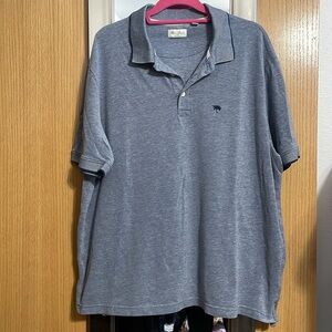 Palm Beach 2XL Classic Fit Blue and white 3 button golf polo shirt